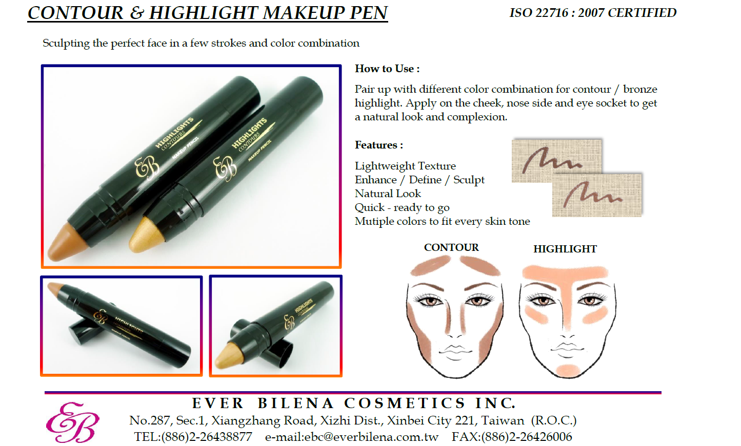 《new product》
Contour&Highlight Makeup Pen